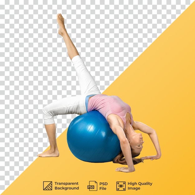 woman balancing on a ball