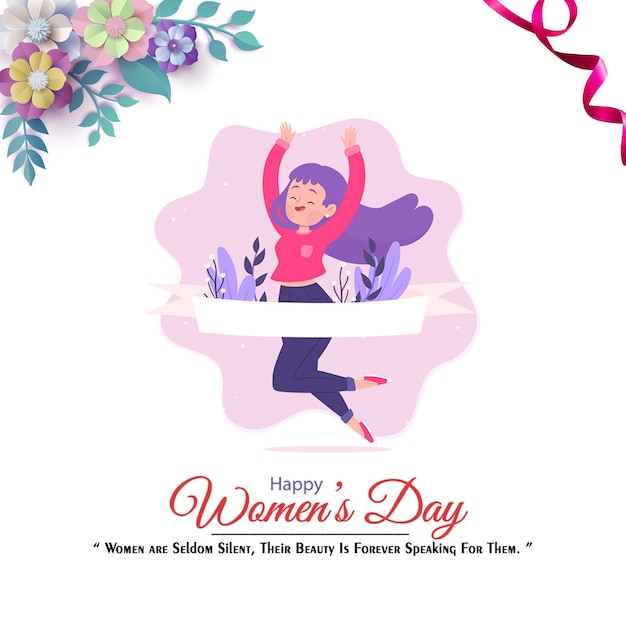 woman day background with silhouette