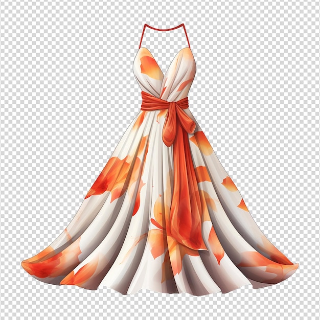 PSD Женское платье, изолированное на прозрачном фоне, созданное с помощью генеративного ai