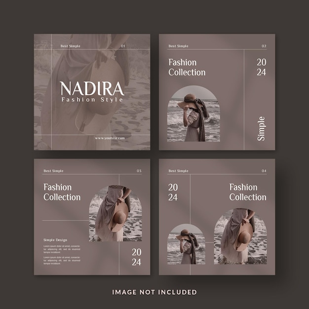 Woman fashion set instagram post template