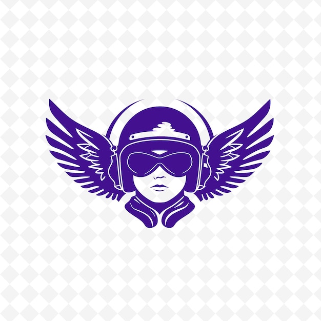 PSD a woman in a helmet with wings and wings