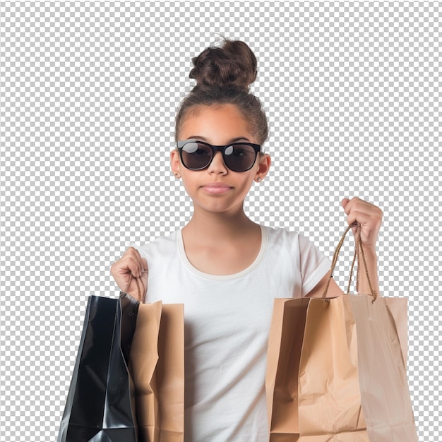 PSD woman holding shopping bags