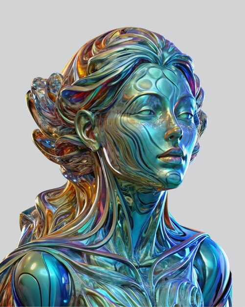 PSD woman modern statue 2