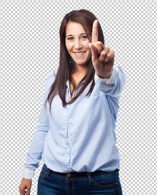 Woman number one sign
