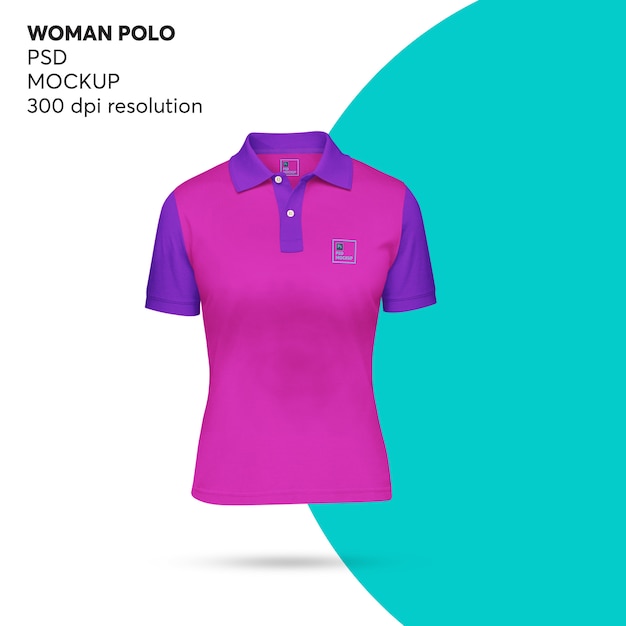 PSD woman polo mockup