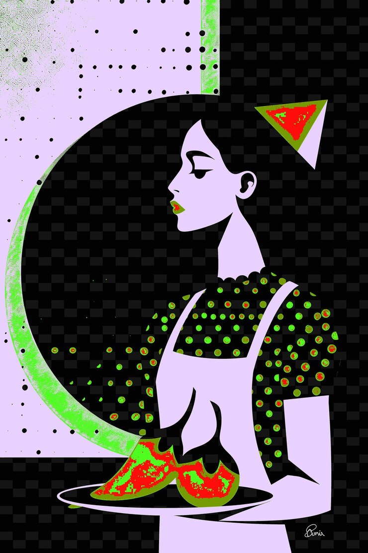 PSD a woman selling coxinhas with a historical brazilian recipe illustration brazilian life and culture