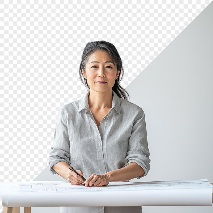 PSD 한 여성이 그림 앞에 앉아서 "quote"라는 단어를 인용합니다.