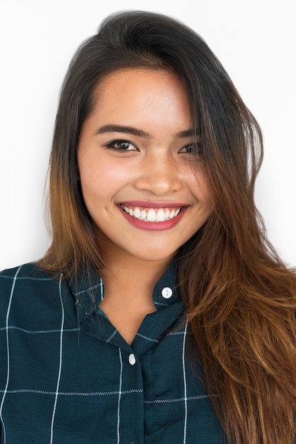 Woman Smiling Happiness Portrait Concept