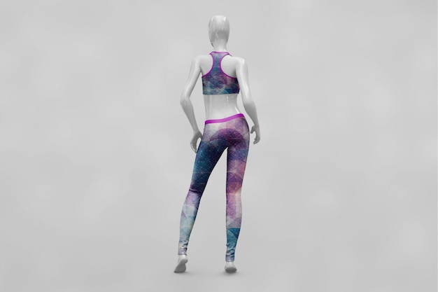 Woman sport clothes mock up