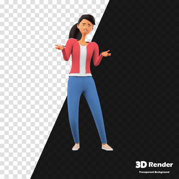 женщина стоит перед 3D-анимацией