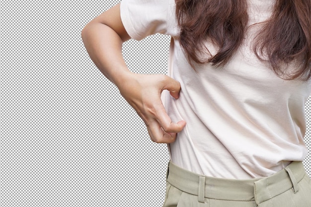 woman suffer from stomachachechronic gastritis abdomen bloating concept