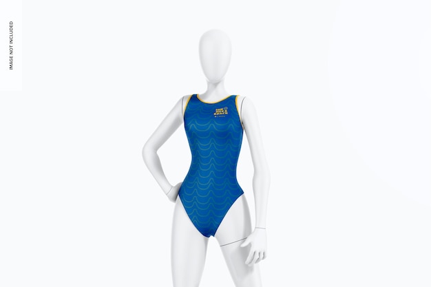 Woman Swimsuit Mockup Front View