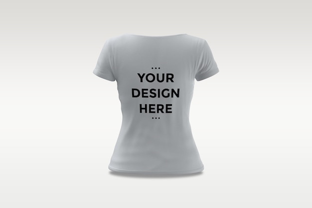 PSD 分離された女性のtシャツのモックアップ