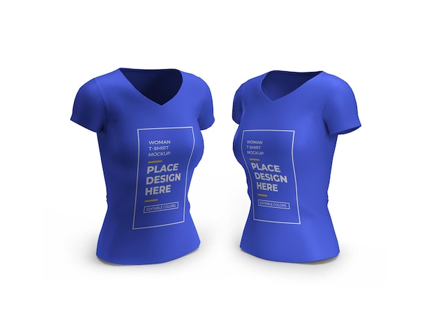 Woman tshirt 3d mockup isolated