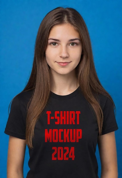 PSD woman tshirt mockup