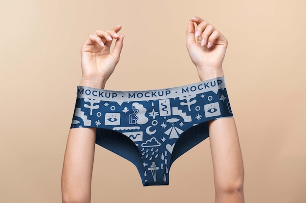 PSD woman undies mockup design