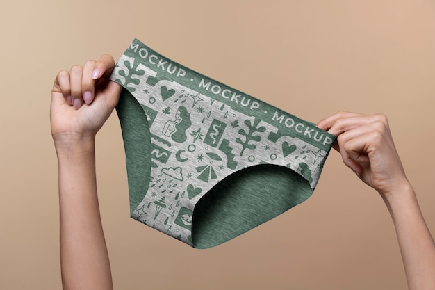 Woman undies mockup design