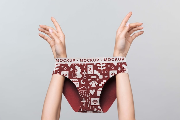 Woman undies mockup design