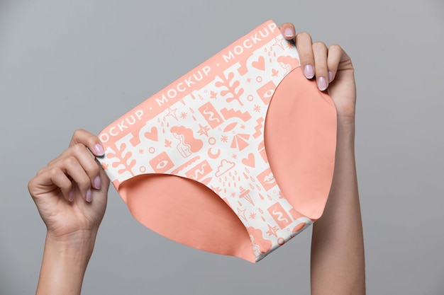 PSD woman undies mockup design