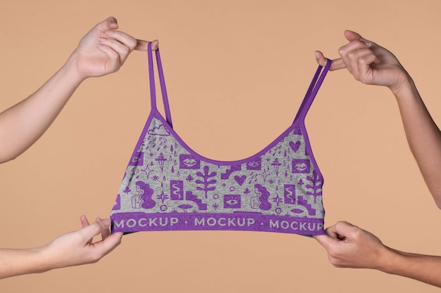 PSD woman undies mockup design