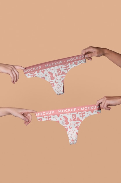 Woman undies mockup design