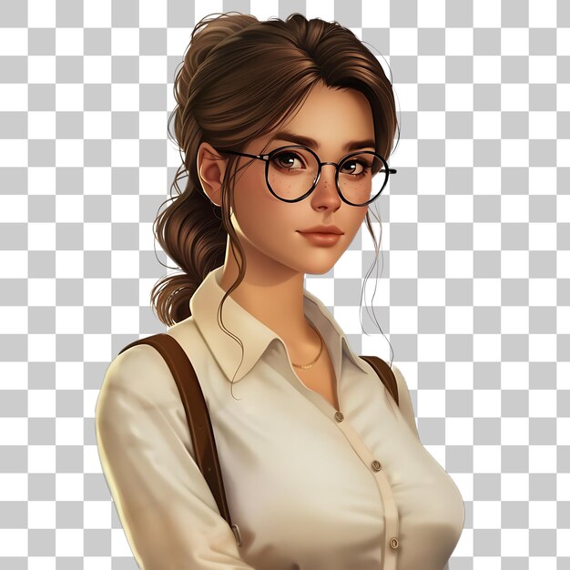 Woman Wearing Glasses and White Shirt