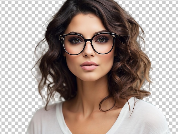 PSD woman wearing glasses