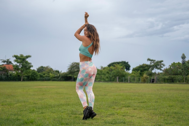 PSD woman wearing legging mockup