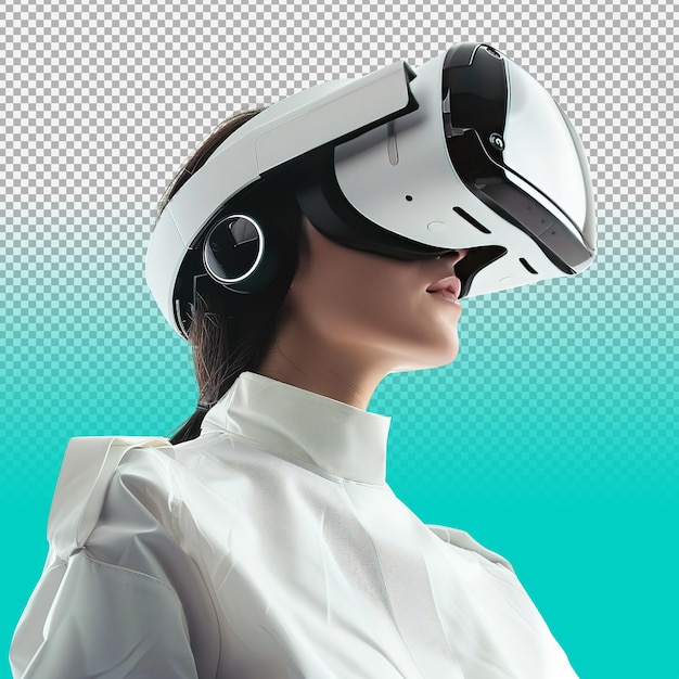 Woman wearing vr glasses