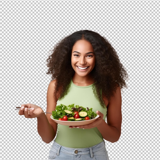 Woman with healthy food nutrion and green life