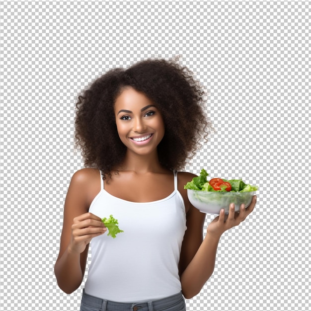 Woman with healthy food nutrion and green life