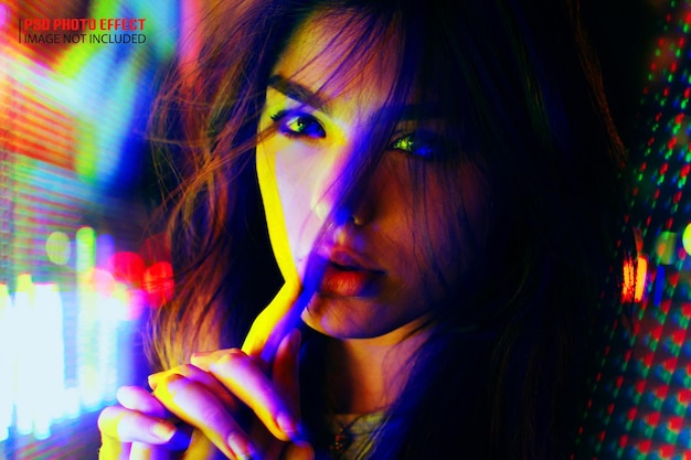 a woman with a long hair and a green eyes