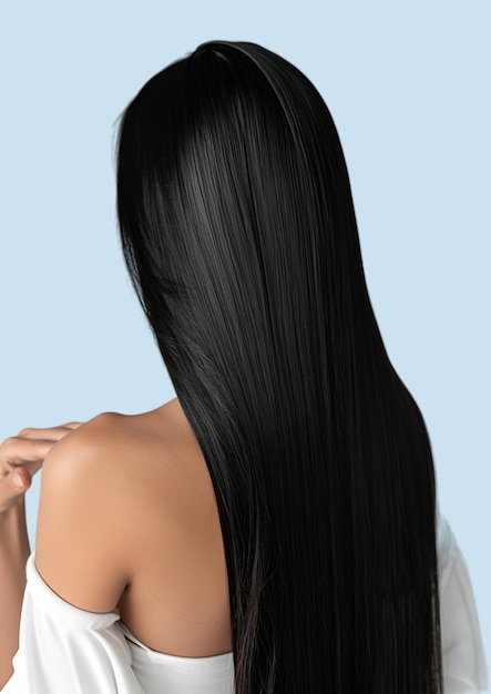 woman with long straight