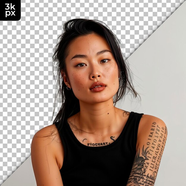 PSD a woman with a tattoo on her arm