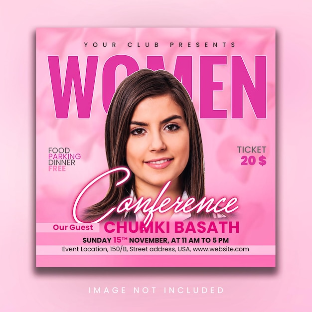 Women conference flyer design