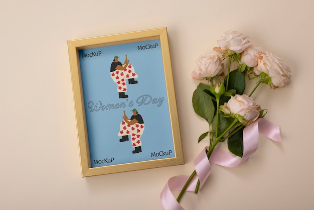 Women day frame mockup