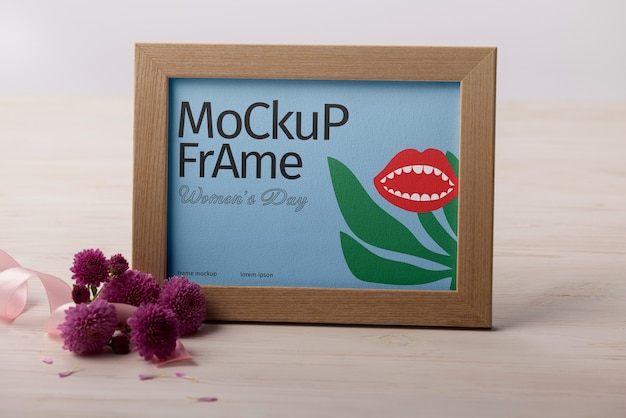 PSD women day frame mockup