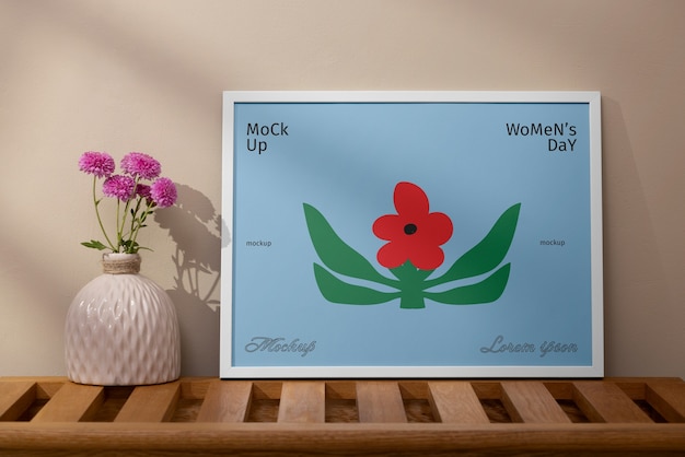 Women day frame mockup