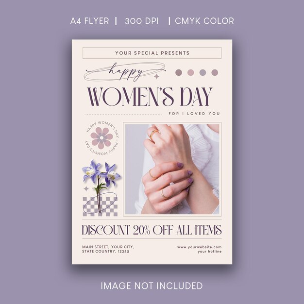 Women day sale flyer