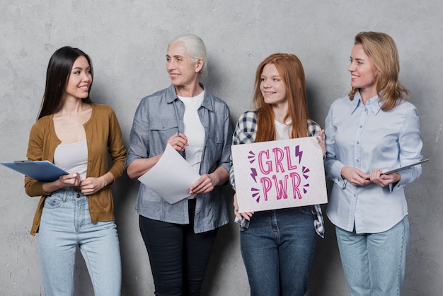 women of different age being supportive