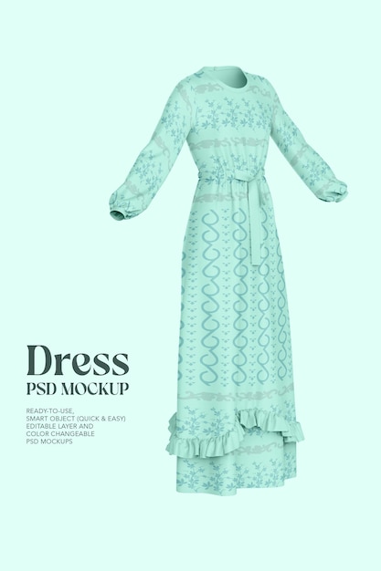 PSD women dress psd mockup