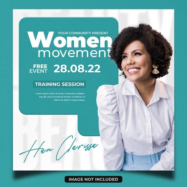 PSD women empowerment conference flyer template