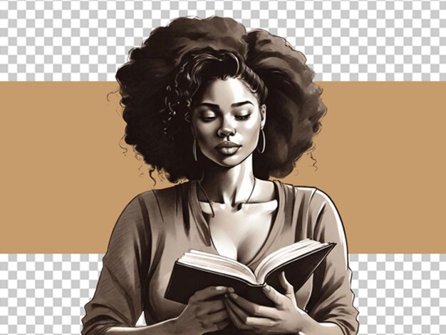 PSD donne che leggono un libro donne afroamericane con un libro