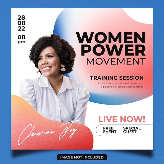 PSD women rights flyer template