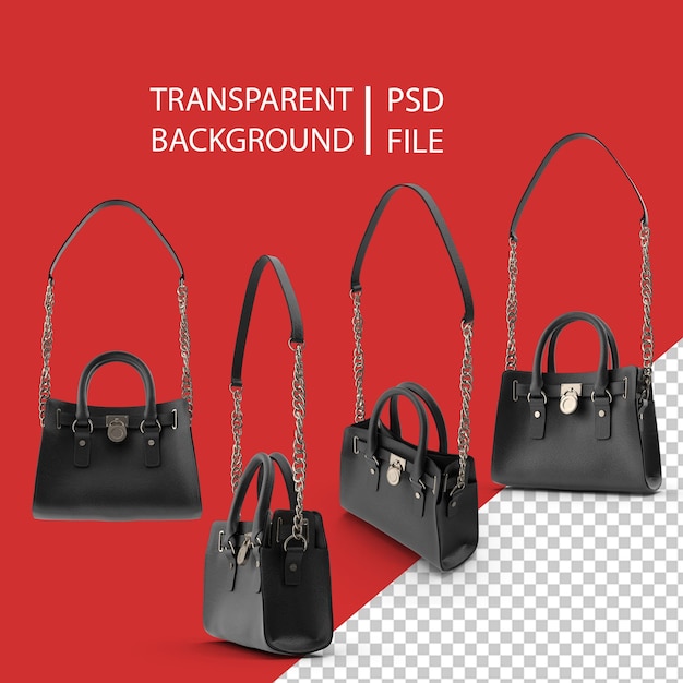 PSD women's black bag png