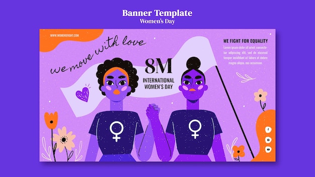 PSD women's day banner design template