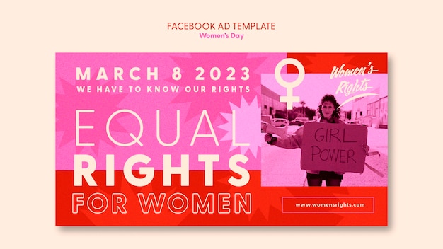 PSD women's day celebration facebook template