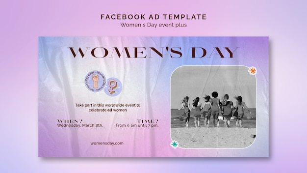 Women's day celebration facebook template