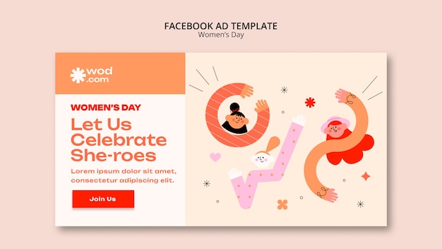 Women's day celebration facebook template