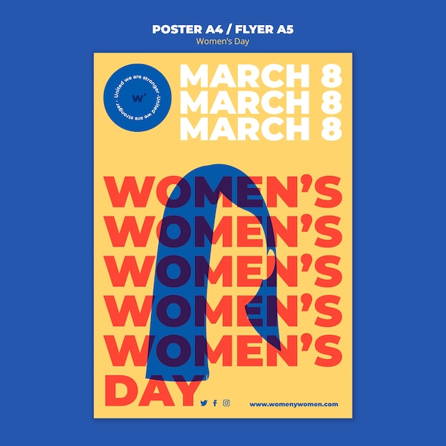 PSD women's day celebration flyer template